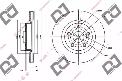 Тормозной диск DJ PARTS BD1429